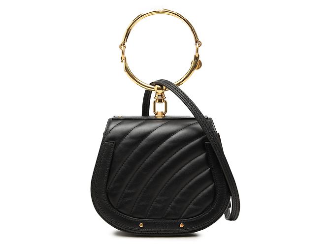 Sac Nile Chloé en cuir matelassé noir, petit modèle