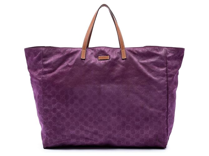 Mala de viagem Gucci em nylon GG roxo