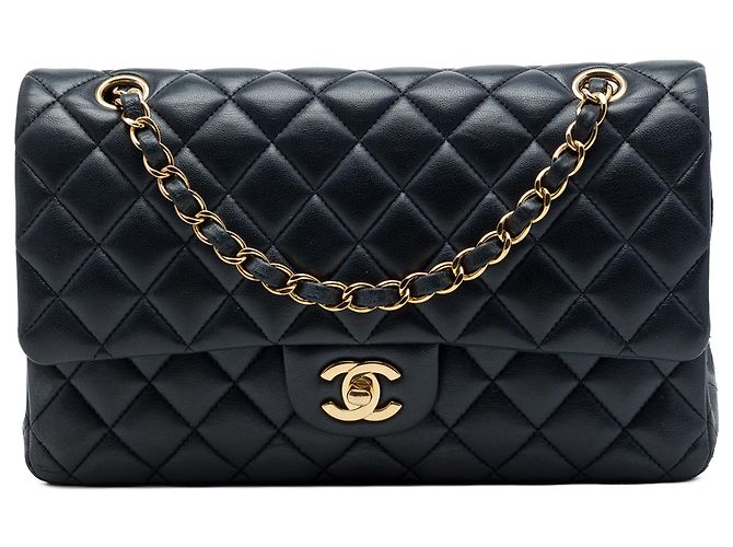 Chanel Black Medium Classic Lambskin Double Flap