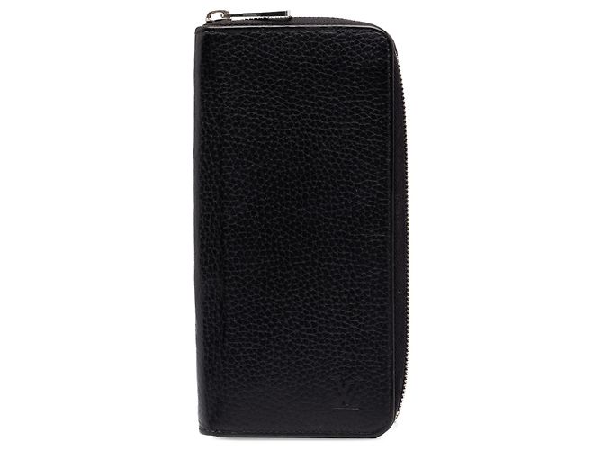 Louis Vuitton Black Taurillon Vertical Zippy Long Wallet