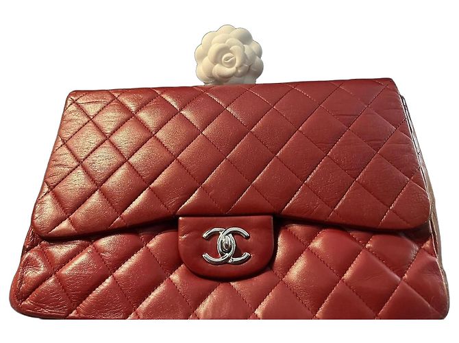 Chanel Sac Classique Flap Bag cuir rouge