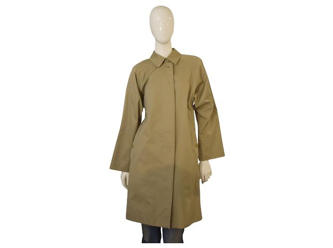 Burberrys Gabardina Balmacaan Algodón Beige