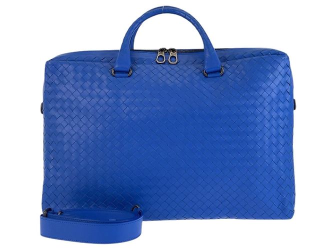 Porte-documents Bottega Veneta en cuir bleu