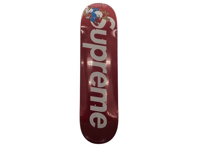 Supreme Smurfs Skateboard Wood Skateboard