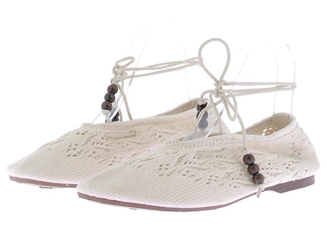 Autre Marque Ballerine bianche con lacci