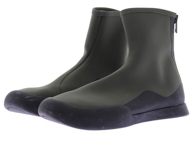 The row Bottes en néoprène vertes