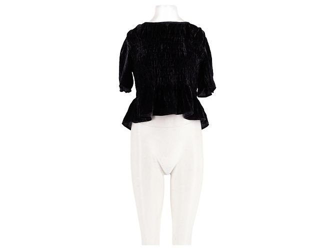 Autre Marque Top RAILS de veludo preto folgado