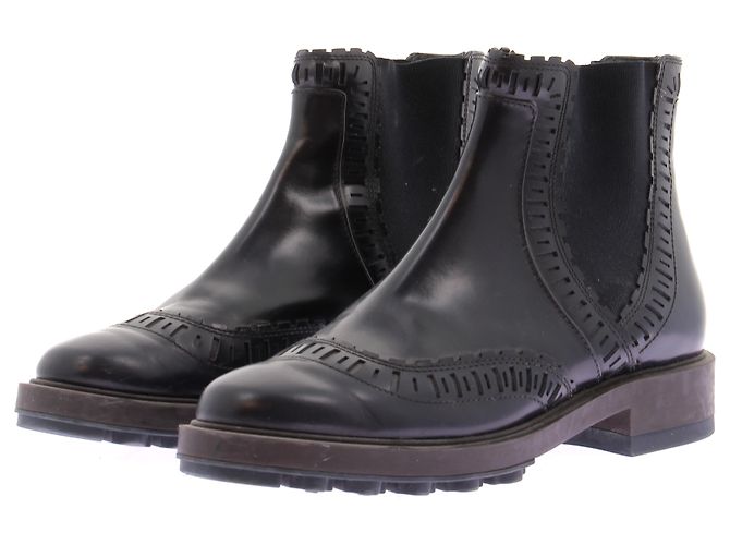 Tod's Leather Boots Navy Blue