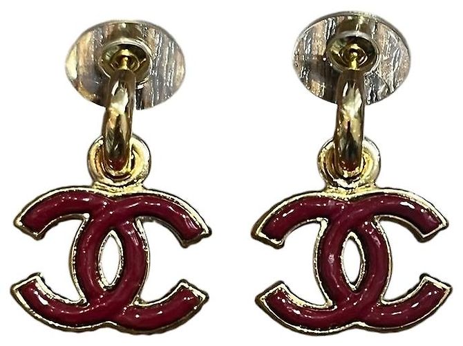 Orecchini Chanel bordeaux