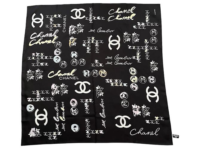 Chanel CC Schal schwarz