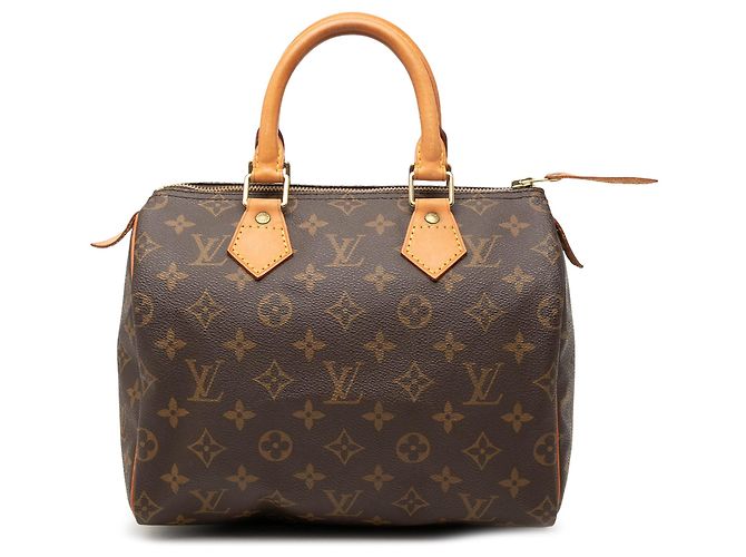 Sac Boston Louis Vuitton Monogram Speedy 25 Marron