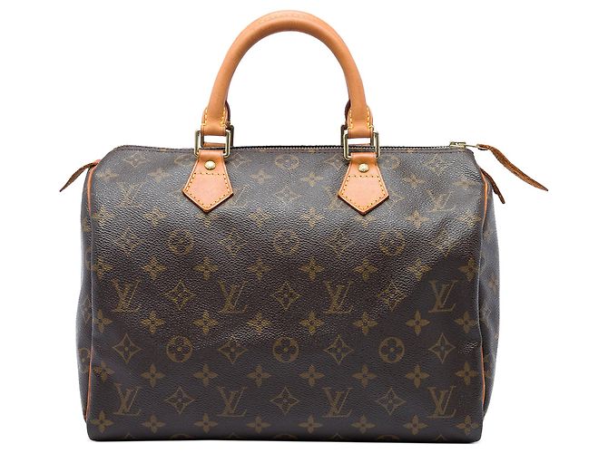 Bolsa Boston Louis Vuitton Monogram Speedy 30 Castanha