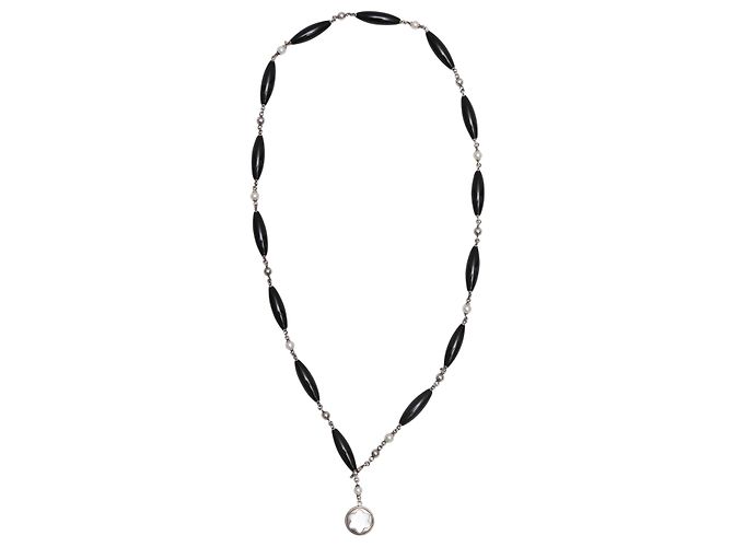 Collana con ciondolo Montblanc in argento sterling con perla e perla