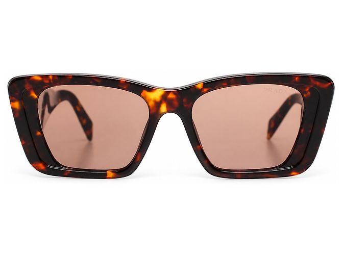 Prada, PR08YS sunglasses with brown tortoise print