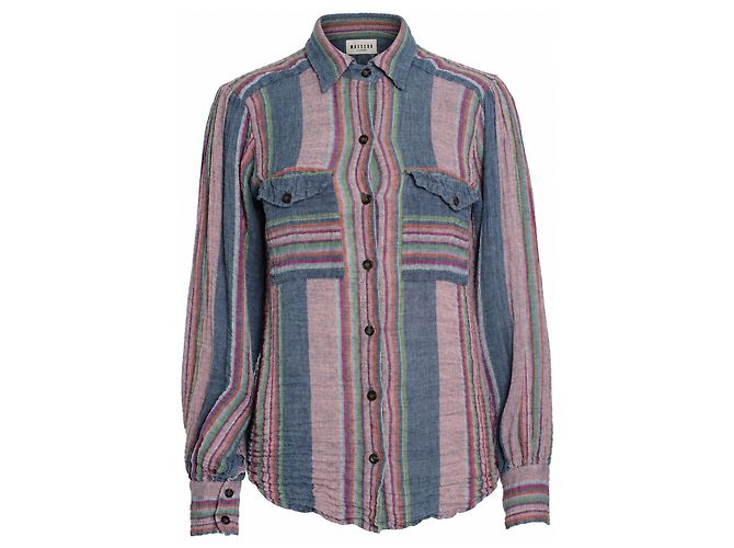 Masscob, camicia a righe multicolore