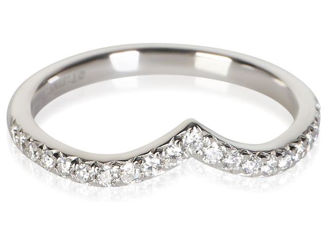 Tiffany & Co. Soleste V Band Ring aus Platin und Diamanten