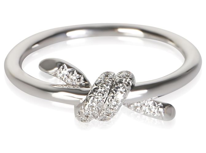 Anel Knot Tiffany & Co. em ouro branco e diamantes