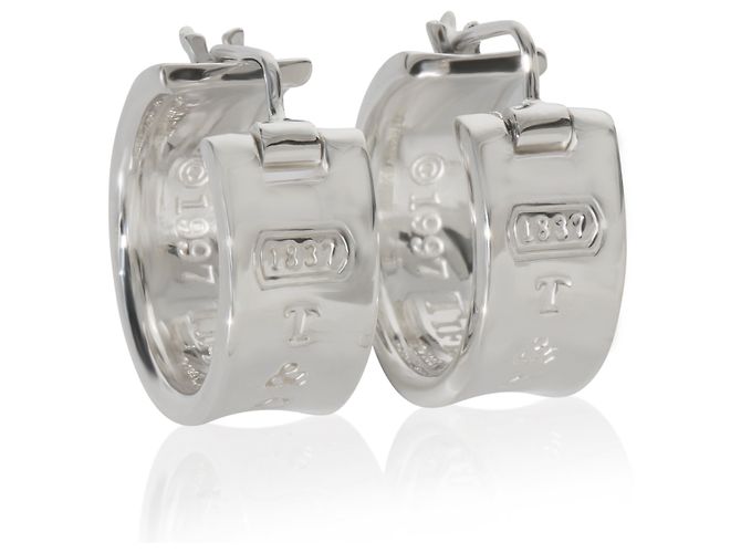 Pendientes de aro Tiffany & Co. 1837 en plata de ley