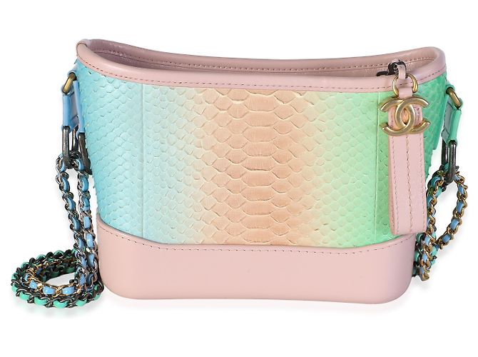 Chanel Multicolor Python Calfskin Small Gabrielle Hobo