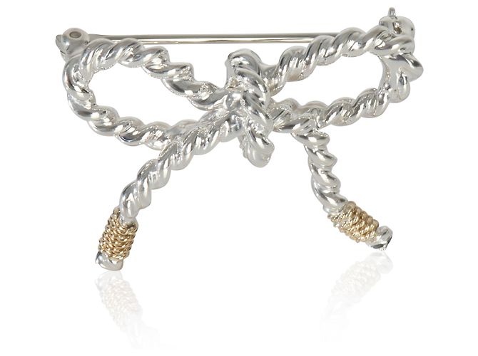 Spilla a fiocco Tiffany & Co. in oro giallo e argento sterling