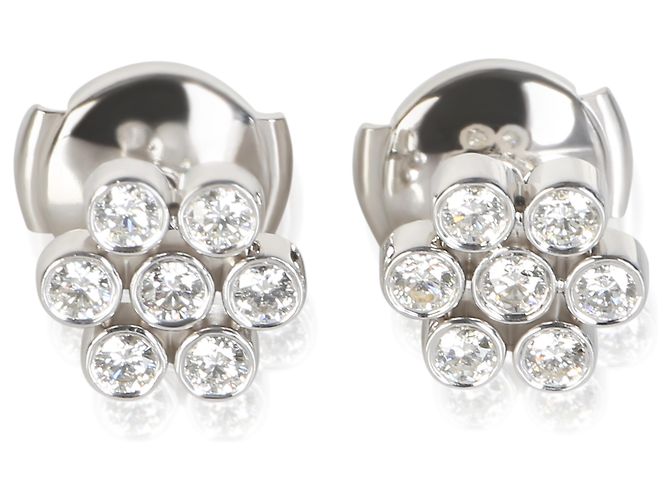 Pendientes Tiffany & Co. de platino con cluster de diamantes