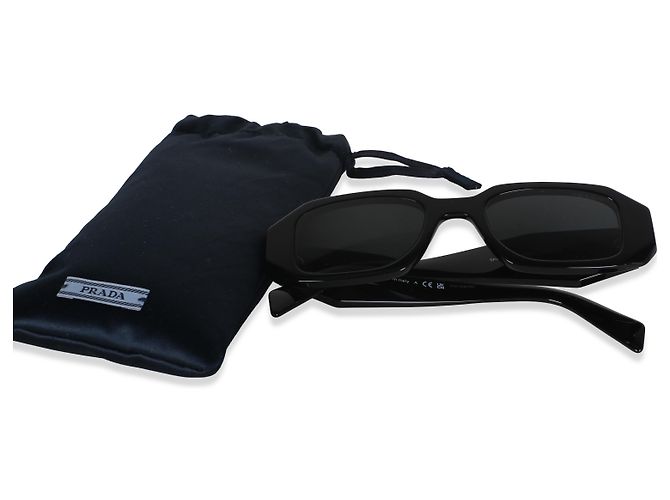 Occhiali da sole Prada Black Acetate Symbole SPR 17W