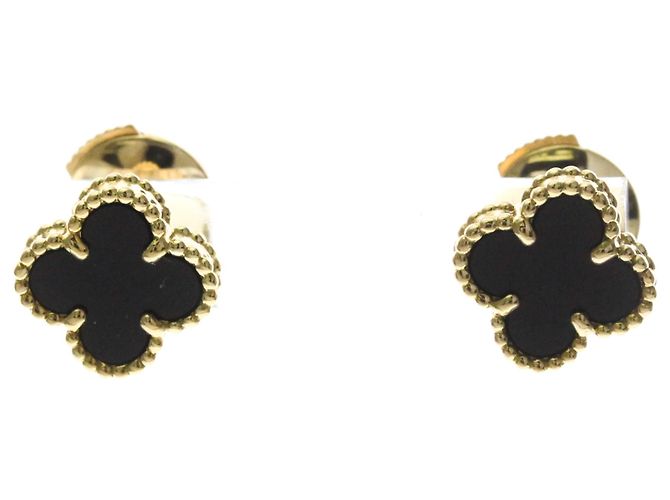 Orecchini Van Cleef & Arpels Sweet Alhambra Onyx Gold