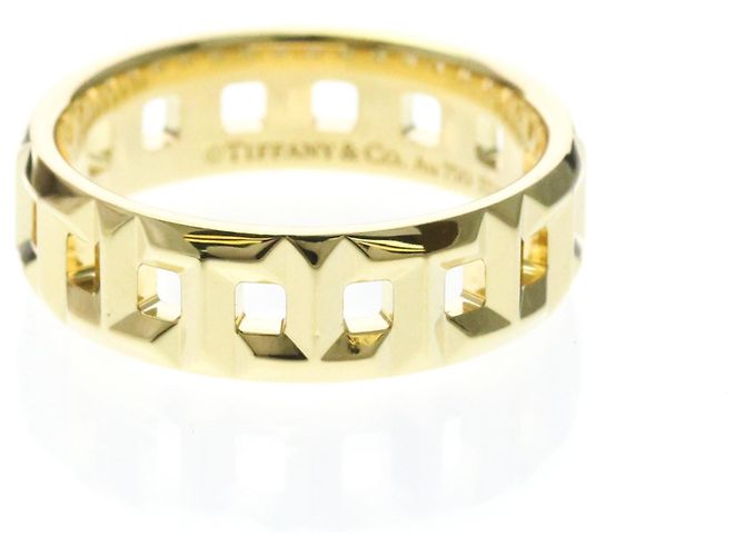 Autre Marque Anello Tiffany T True Wide in oro giallo