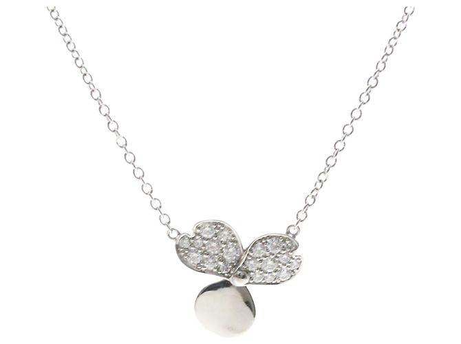 Autre Marque Tiffany Paper Flower Mini Diamond Halskette
