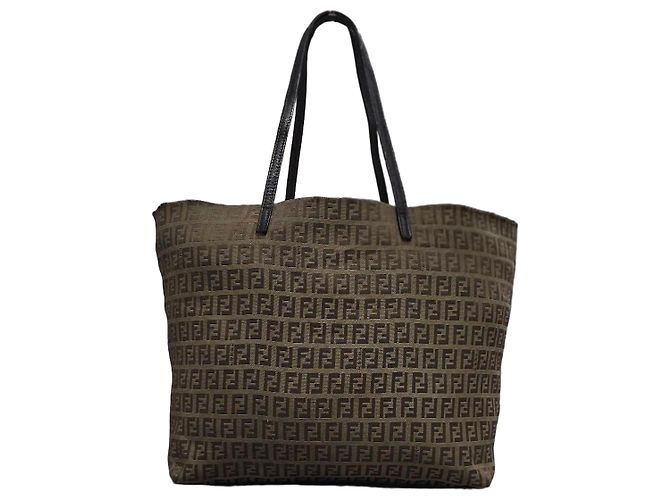 Fendi Roll Bag Monogram Canvas Handbag