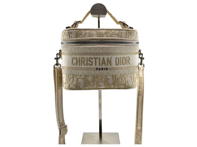 Dior Vanity — Toile Tissée Blanche & Dorée