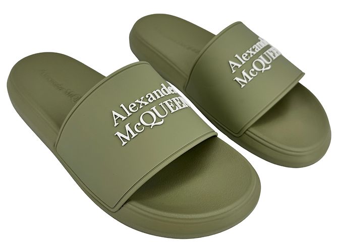 Alexander McQueen — Sage Green Slides
