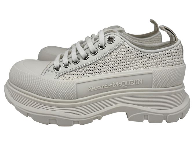 Alexander McQueen — Tread Slick Raffia Blanc, T.38