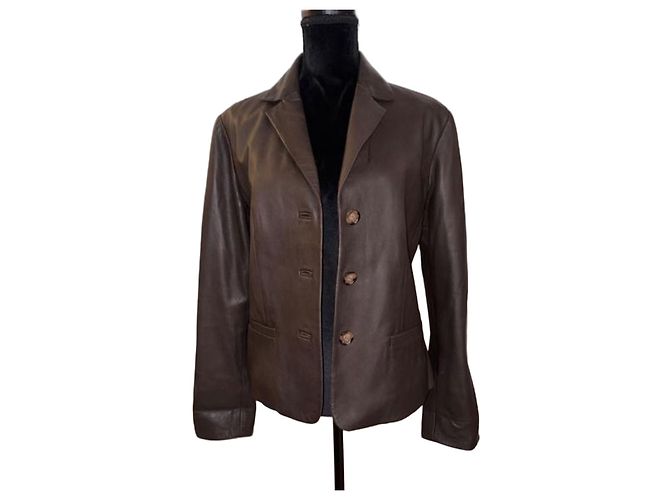 Gerard Darel Brown Leather Jacket