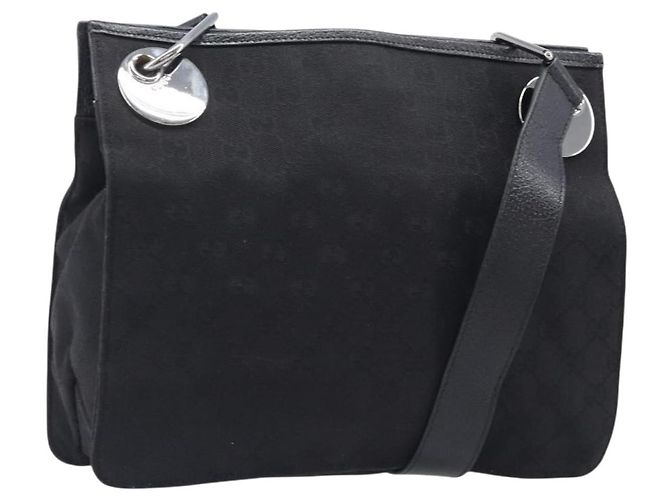 Borsa a tracolla GUCCI GG Canvas Black Silver 120841