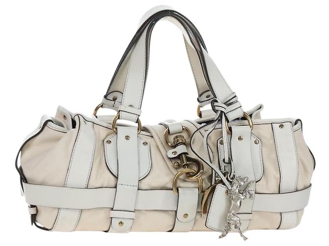 Chloé Bolso de mano Chloe Kerala de piel Blanco Oro