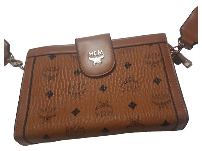 Sac à main MCM Visetos Monogramme Marron en Cuir