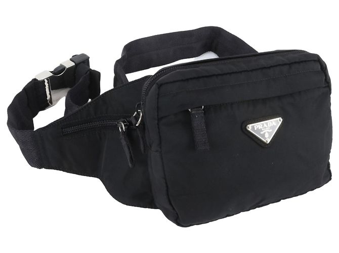 Prada Tessuto Nylon Triangle Logo Body Bag