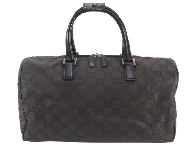 Bolsa Boston Gucci GG em nylon e couro