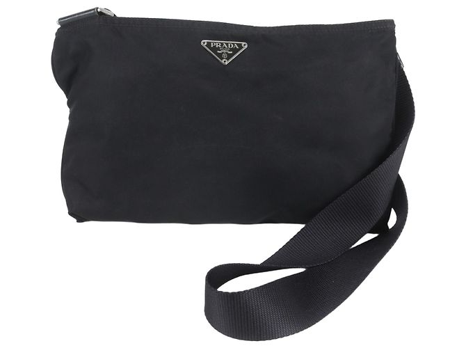 Sac à épaule Prada en nylon Tessuto avec logo triangle