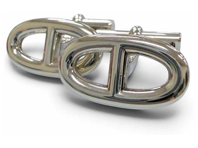Hermès Hermes AG925 Chaine d'Ancre Cufflinks