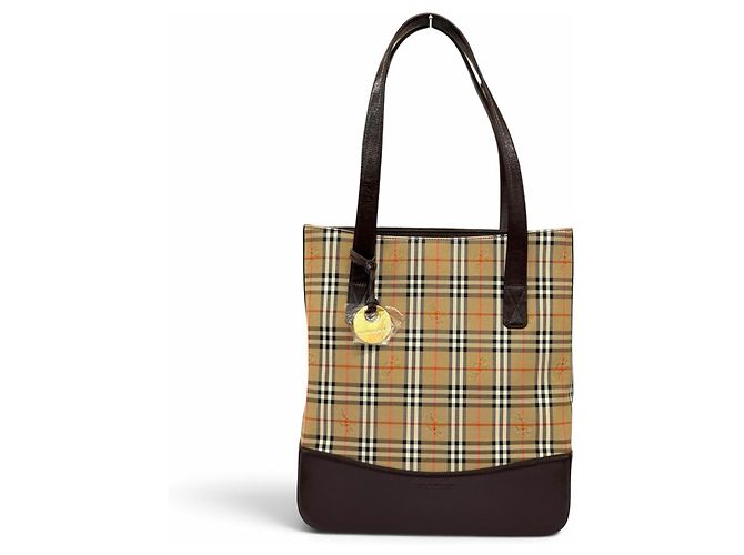 Saco Tote e de Ombro em Couro com Padrão Nova Check Burberry