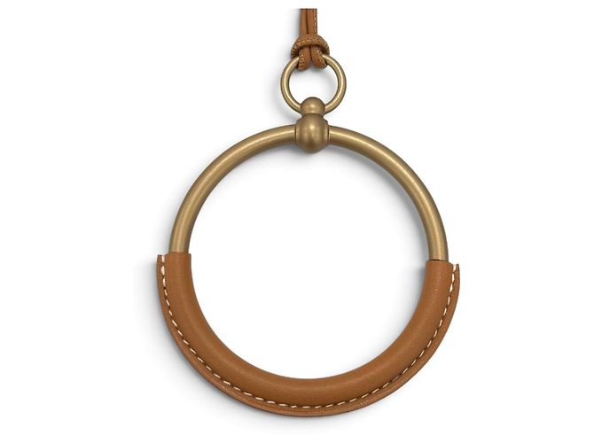 Hermès Collar Grand Loop Hermes de cuero Gold Bronze