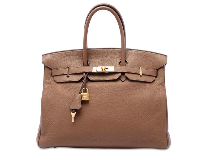 Hermès Brown Clemence Birkin Retourne 35