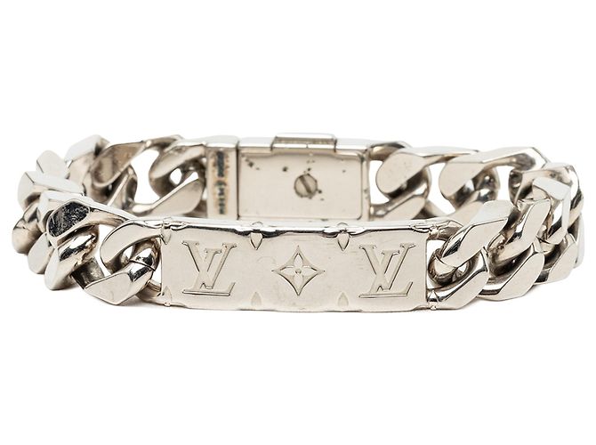 Bracciale a catena Monogram in ottone argentato Louis Vuitton