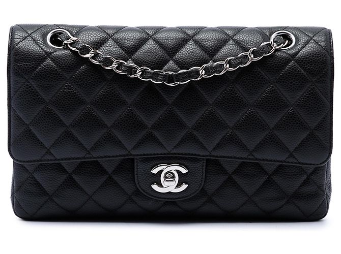 Chanel Black Medium Classic Caviar Double Flap