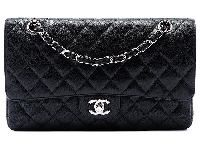 Chanel Black Medium Classic Caviar Double Flap