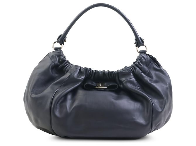 Salvatore Ferragamo Borsa Ferragamo Vara Bow in pelle nera