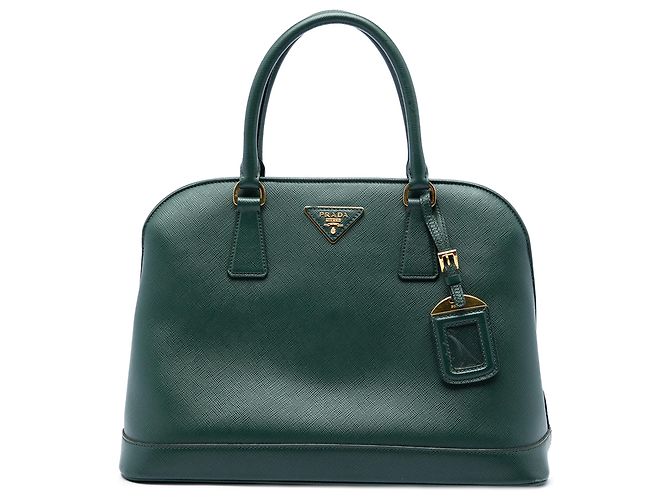 Sac à main Prada Green Medium Saffiano Lux Open Promenade Satchel