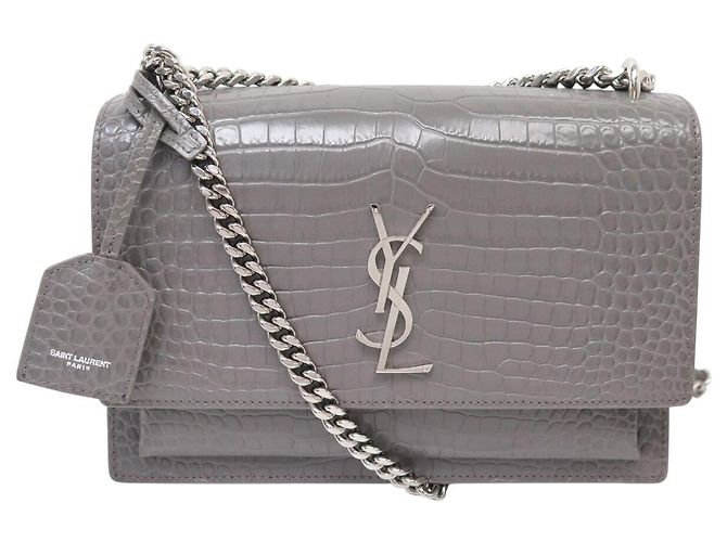 Autre Marque NEUE SAINT LAURENT SUNSET MEDIUM 442906 HANDTASCHE AUS KROKO-LEDER BAG
